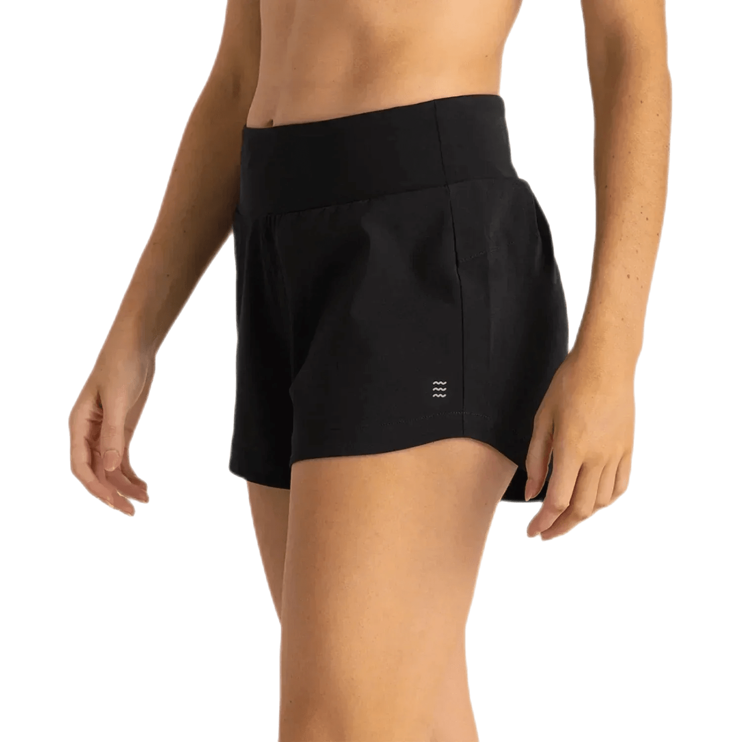 Free Fly Apparel 02. WOMENS APPAREL - WOMENS SHORTS - WOMENS SHORTS ACTIVE Women's Bamboo-Lined Active Breeze Short - 3" BLACK