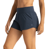 Free Fly Apparel 02. WOMENS APPAREL - WOMENS SHORTS - WOMENS SHORTS ACTIVE Women's Bamboo-Lined Active Breeze Short - 3" BLUE DUSK II