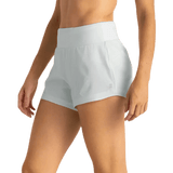 Free Fly Apparel 02. WOMENS APPAREL - WOMENS SHORTS - WOMENS SHORTS ACTIVE Women's Bamboo-Lined Active Breeze Short - 3" SKY GRAY