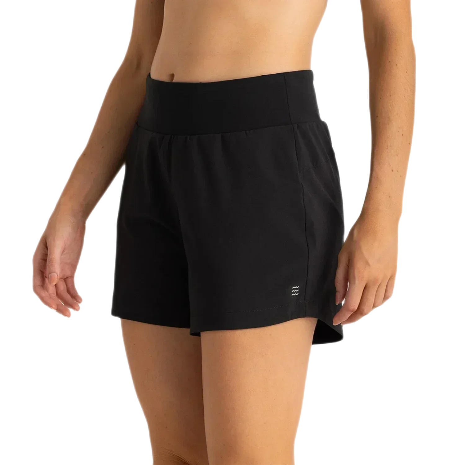 Free Fly Apparel 02. WOMENS APPAREL - WOMENS SHORTS - WOMENS SHORTS ACTIVE Women's Bamboo-Lined Active Breeze Short - 5" BLACK