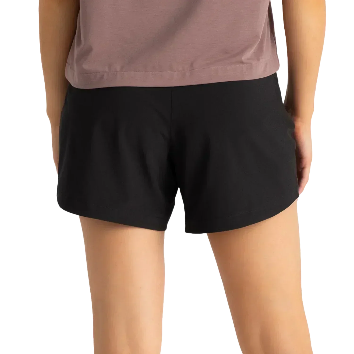 Free Fly Apparel 02. WOMENS APPAREL - WOMENS SHORTS - WOMENS SHORTS ACTIVE Women's Bamboo-Lined Active Breeze Short - 5" BLACK