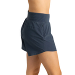 Free Fly Apparel 02. WOMENS APPAREL - WOMENS SHORTS - WOMENS SHORTS ACTIVE Women's Bamboo-Lined Active Breeze Short - 5" BLUE DUSK II