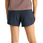 Free Fly Apparel 02. WOMENS APPAREL - WOMENS SHORTS - WOMENS SHORTS ACTIVE Women's Bamboo-Lined Active Breeze Short - 5" BLUE DUSK II