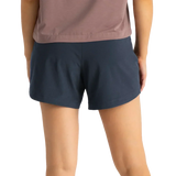 Free Fly Apparel 02. WOMENS APPAREL - WOMENS SHORTS - WOMENS SHORTS ACTIVE Women's Bamboo-Lined Active Breeze Short - 5" BLUE DUSK II