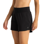 Free Fly Apparel 02. WOMENS APPAREL - WOMENS SHORTS - WOMENS SHORTS ACTIVE Women's Bamboo-Lined Active Breeze Short - 5" BLACK