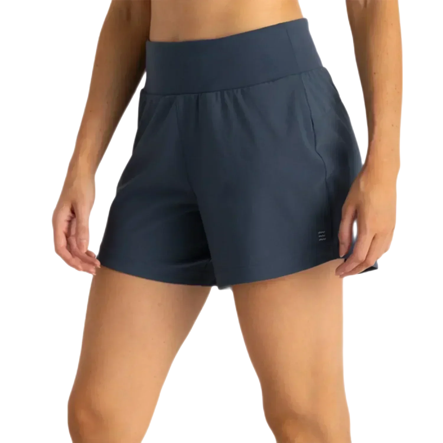 Free Fly Apparel 02. WOMENS APPAREL - WOMENS SHORTS - WOMENS SHORTS ACTIVE Women's Bamboo-Lined Active Breeze Short - 5" BLUE DUSK II