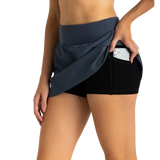 Free Fly Apparel 02. WOMENS APPAREL - WOMENS DRESS|SKIRT - WOMENS SKIRT ACTIVE Women's Bamboo-Lined Active Breeze Skort BLUE DUSK II