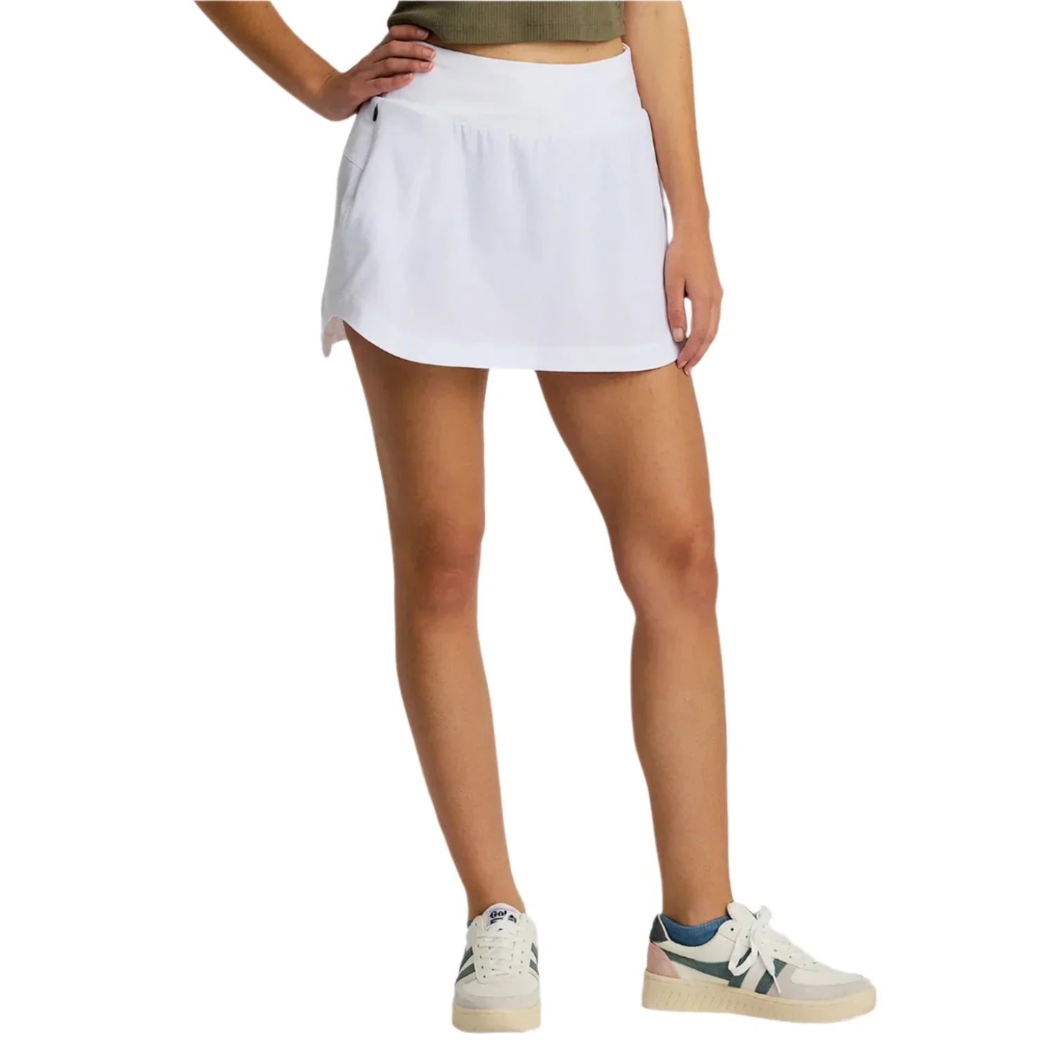 Free Fly Apparel 02. WOMENS APPAREL - WOMENS DRESS|SKIRT - WOMENS SKIRT ACTIVE Women's Bamboo-Lined Active Breeze Skort BRIGHT WHITE