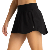 Free Fly Apparel 02. WOMENS APPAREL - WOMENS DRESS|SKIRT - WOMENS SKIRT ACTIVE Women's Bamboo-Lined Active Breeze Skort BLACK