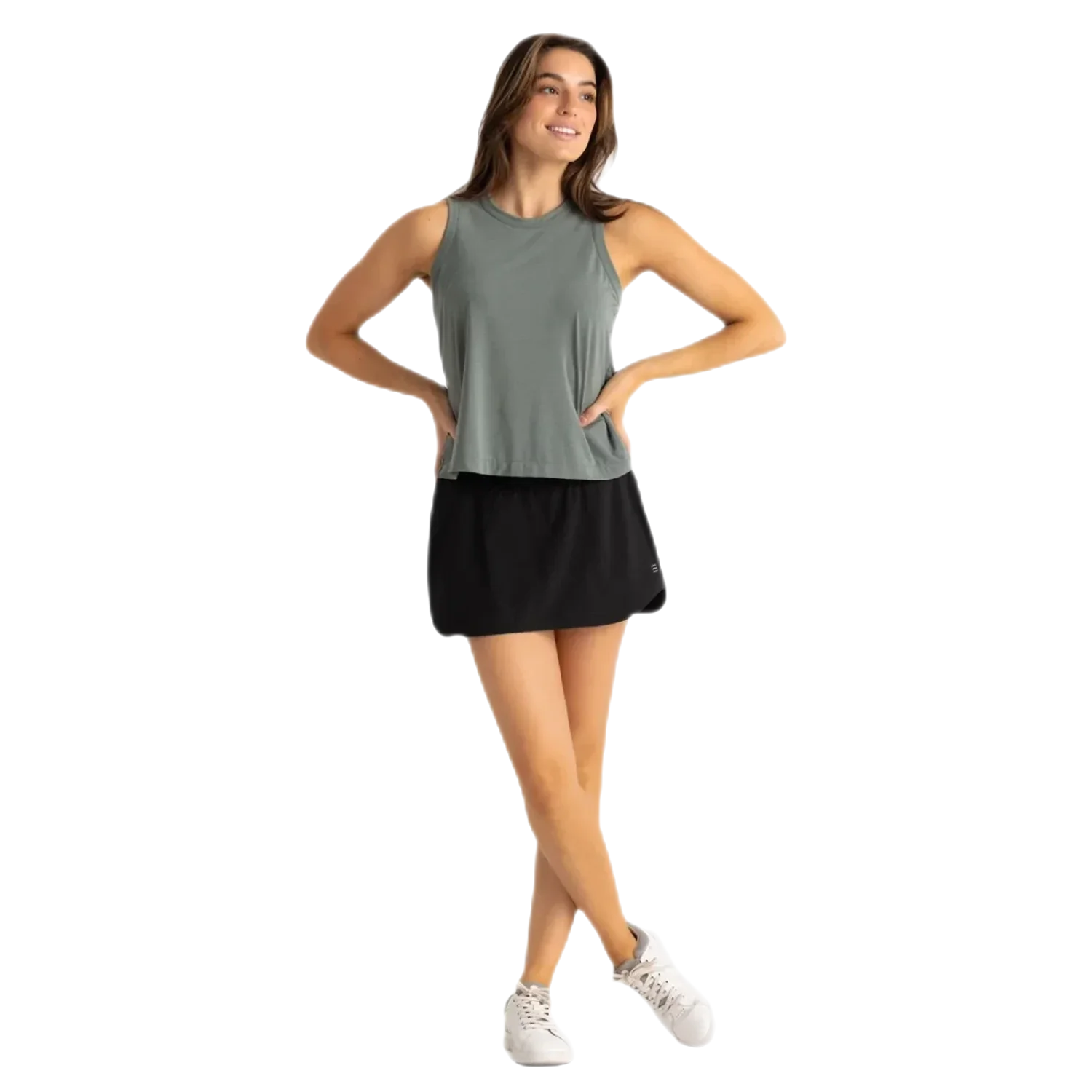 Free Fly Apparel 02. WOMENS APPAREL - WOMENS DRESS|SKIRT - WOMENS SKIRT ACTIVE Women's Bamboo-Lined Active Breeze Skort BLACK