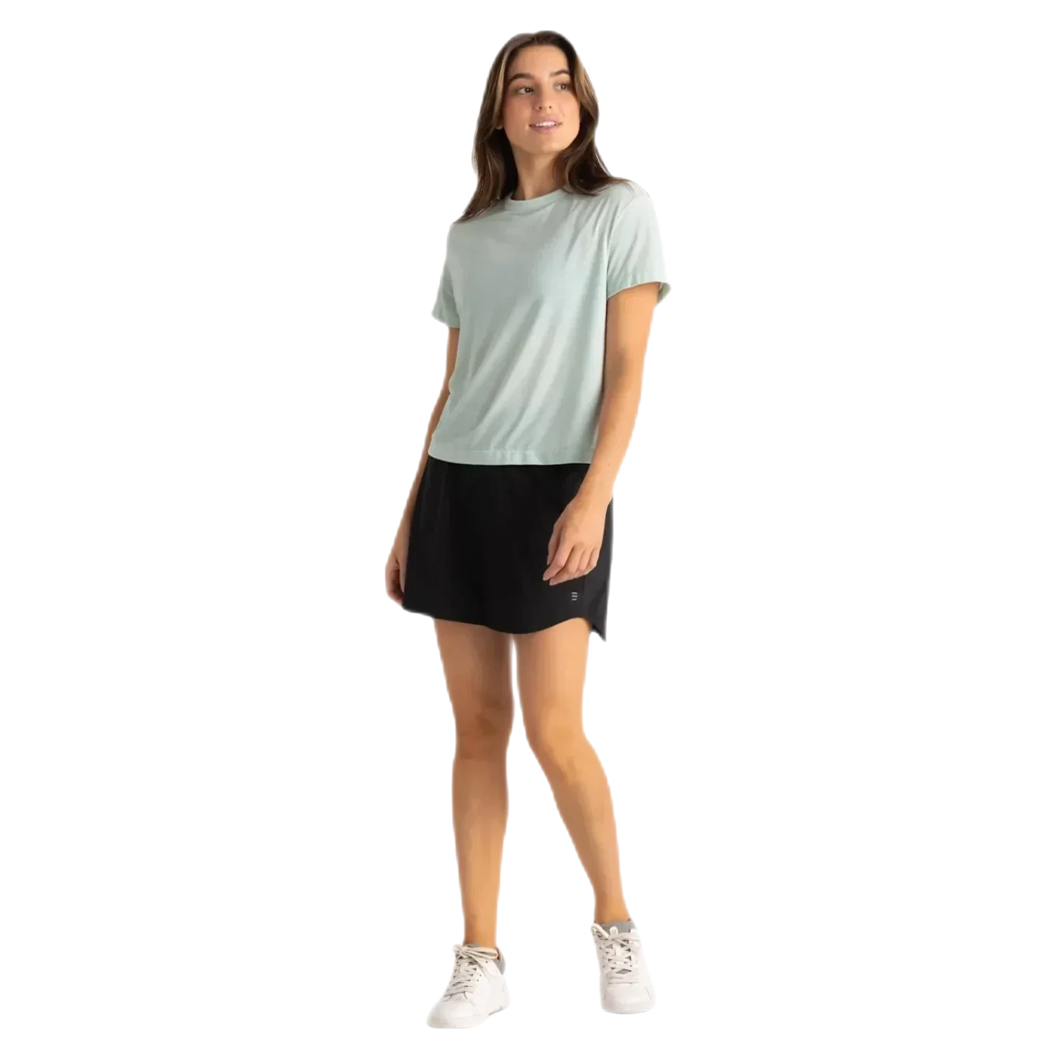 Free Fly Apparel 02. WOMENS APPAREL - WOMENS DRESS|SKIRT - WOMENS SKIRT ACTIVE Women's Bamboo-Lined Active Breeze Skort - Long BLACK