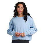 Free Fly Apparel 02. WOMENS APPAREL - WOMENS HOODIES|SWEATERS - WOMENS PO SWEATERS Women's Bamboo Northcoast Fleece Crew CLEAR SKY