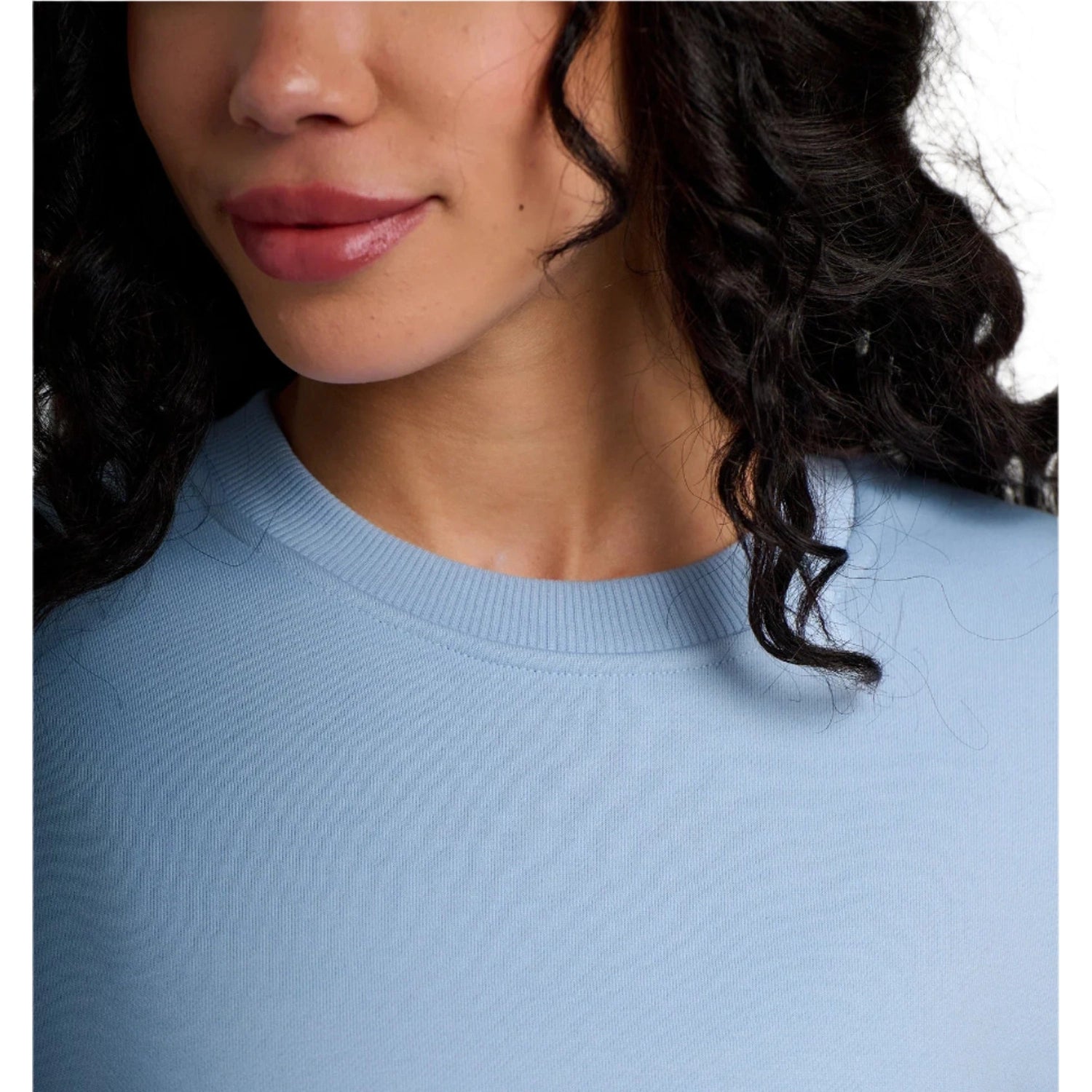 Free Fly Apparel 02. WOMENS APPAREL - WOMENS HOODIES|SWEATERS - WOMENS PO SWEATERS Women's Bamboo Northcoast Fleece Crew CLEAR SKY