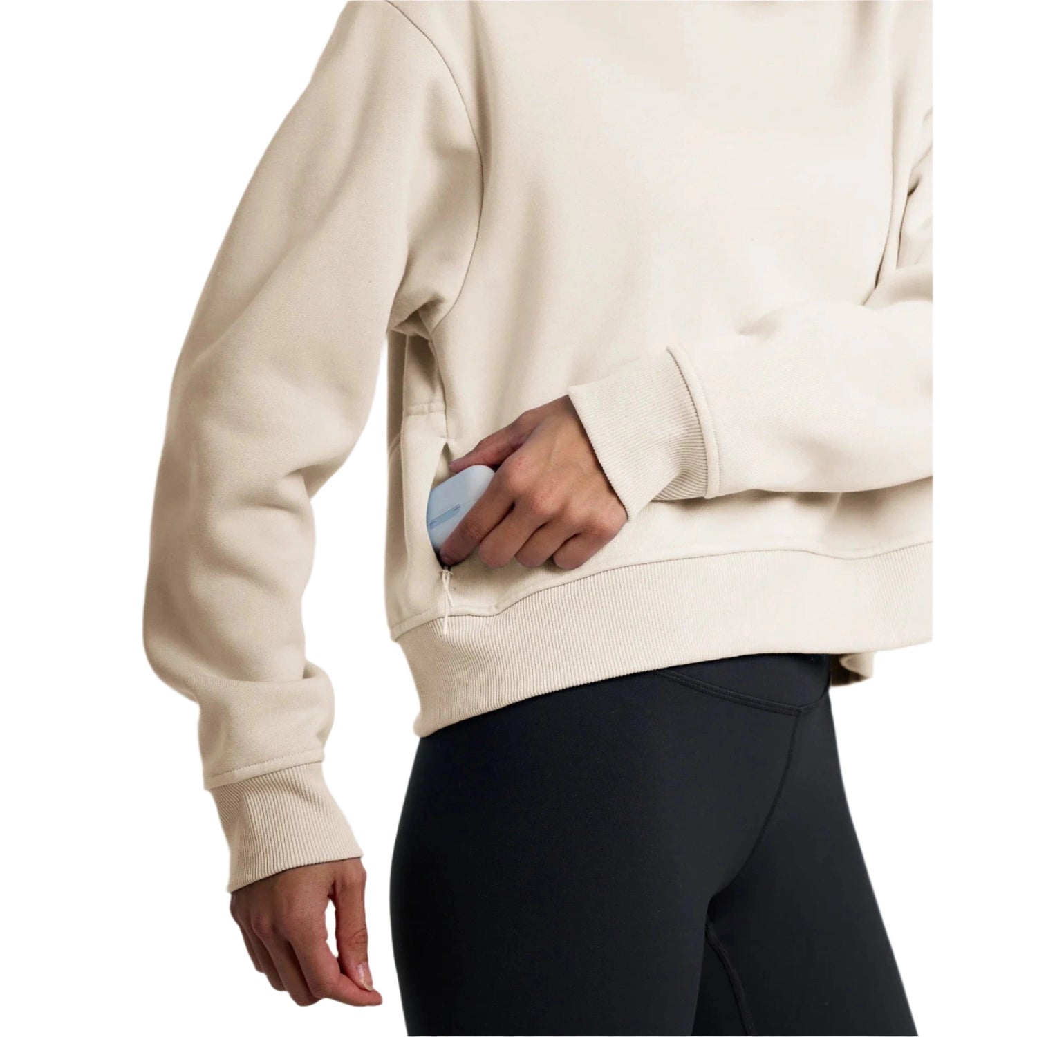 Free Fly Apparel 02. WOMENS APPAREL - WOMENS HOODIES|SWEATERS - WOMENS PO SWEATERS Women's Bamboo Northcoast Fleece Crew STONE