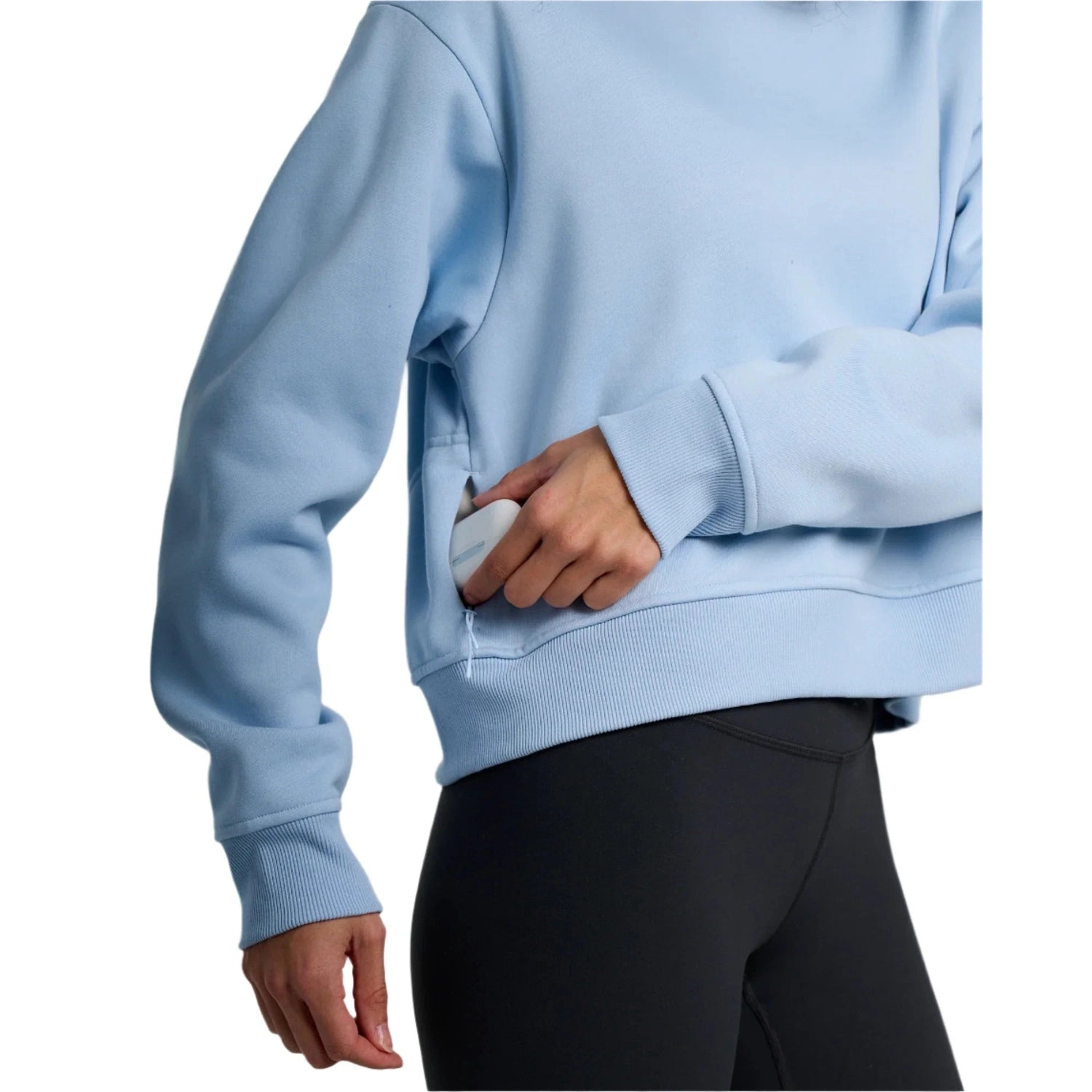 Free Fly Apparel 02. WOMENS APPAREL - WOMENS HOODIES|SWEATERS - WOMENS PO SWEATERS Women's Bamboo Northcoast Fleece Crew CLEAR SKY