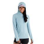 Free Fly Apparel 02. WOMENS APPAREL - WOMENS LS SHIRTS - WOMENS LS HOODY Women's Bamboo Shade Hoody II OCEAN MIST