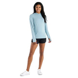 Free Fly Apparel 02. WOMENS APPAREL - WOMENS LS SHIRTS - WOMENS LS HOODY Women's Bamboo Shade Hoody II OCEAN MIST