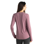 Free Fly Apparel 02. WOMENS APPAREL - WOMENS LS SHIRTS - WOMENS LS CASUAL Women's Bamboo Shade Long Sleeve II SEA MOSS PURPLE