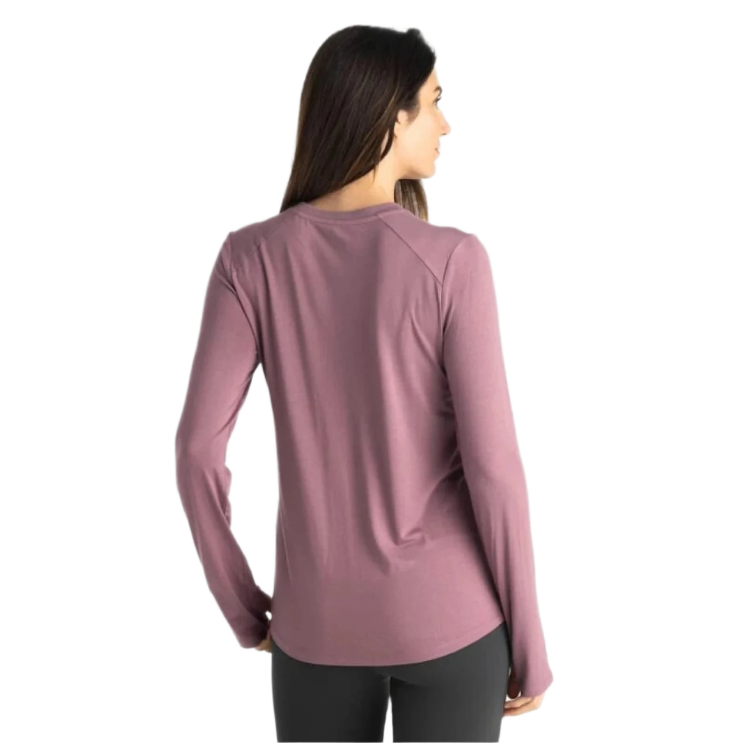 Free Fly Apparel 02. WOMENS APPAREL - WOMENS LS SHIRTS - WOMENS LS CASUAL Women's Bamboo Shade Long Sleeve II SEA MOSS PURPLE