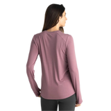 Free Fly Apparel 02. WOMENS APPAREL - WOMENS LS SHIRTS - WOMENS LS CASUAL Women's Bamboo Shade Long Sleeve II SEA MOSS PURPLE