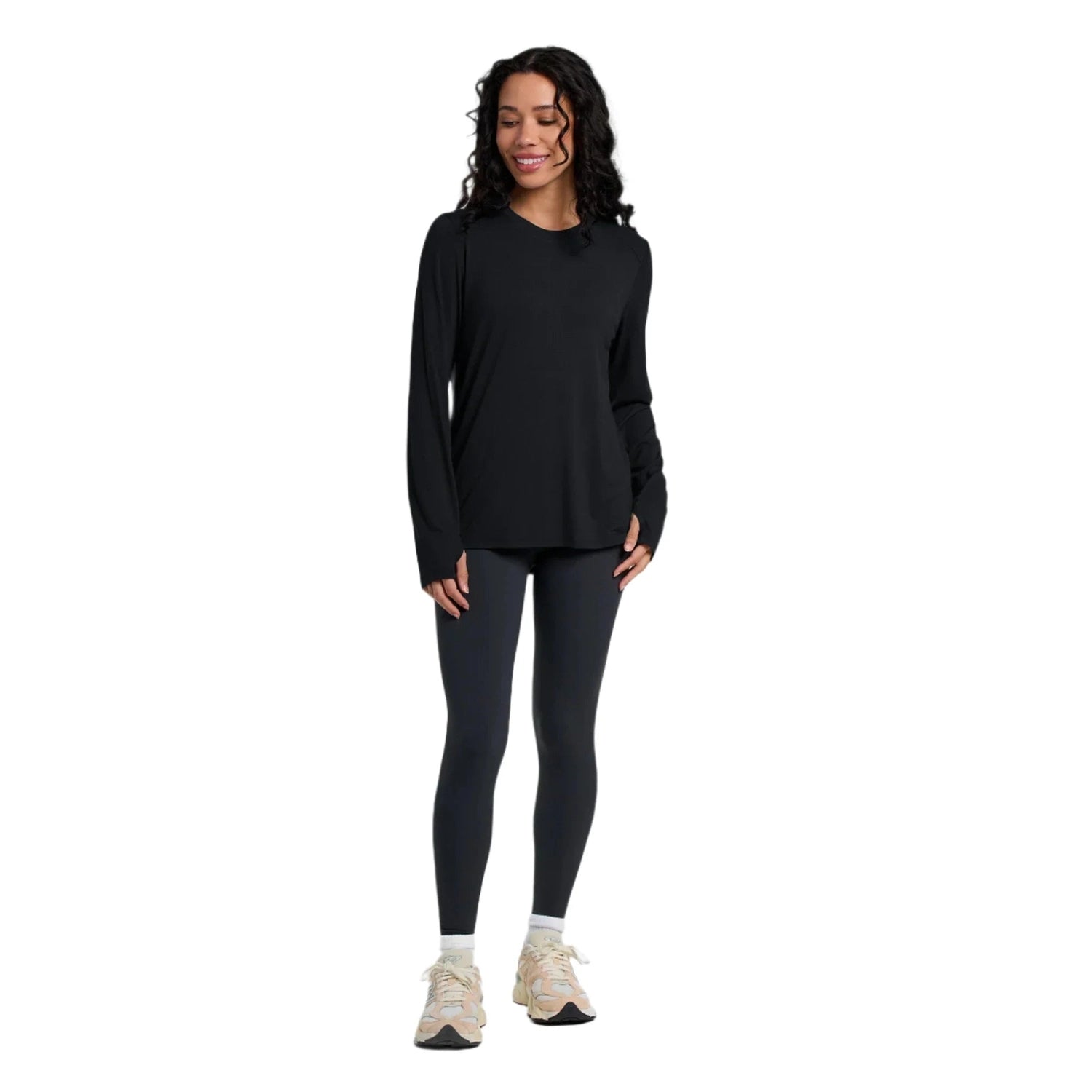 Free Fly Apparel 02. WOMENS APPAREL - WOMENS LS SHIRTS - WOMENS LS CASUAL Women's Bamboo Shade Long Sleeve II BLACK