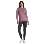 Free Fly Apparel 02. WOMENS APPAREL - WOMENS LS SHIRTS - WOMENS LS CASUAL Women's Bamboo Shade Long Sleeve II SEA MOSS PURPLE