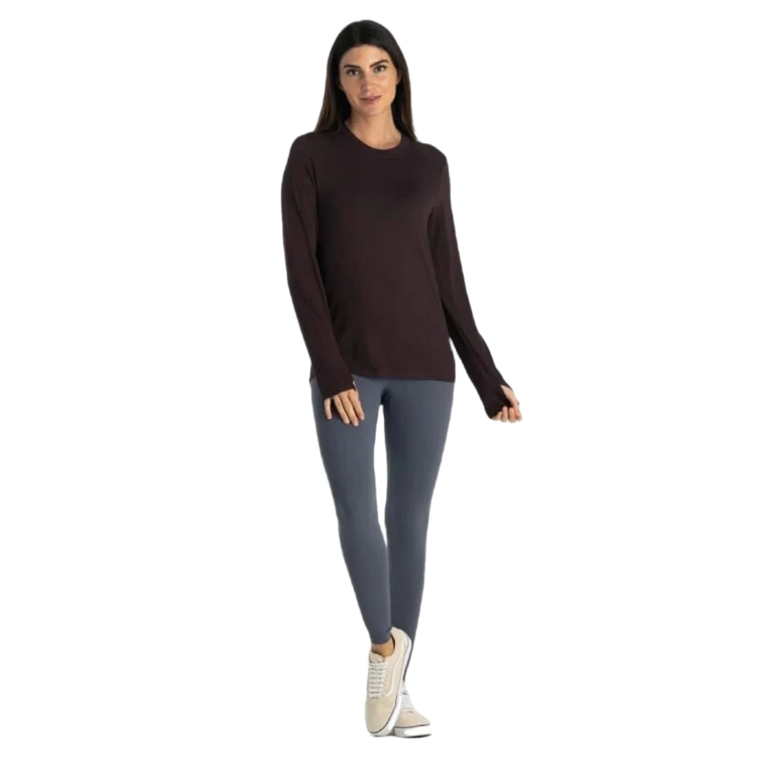 Free Fly Apparel 02. WOMENS APPAREL - WOMENS LS SHIRTS - WOMENS LS CASUAL Women's Bamboo Shade Long Sleeve II RED CEDAR