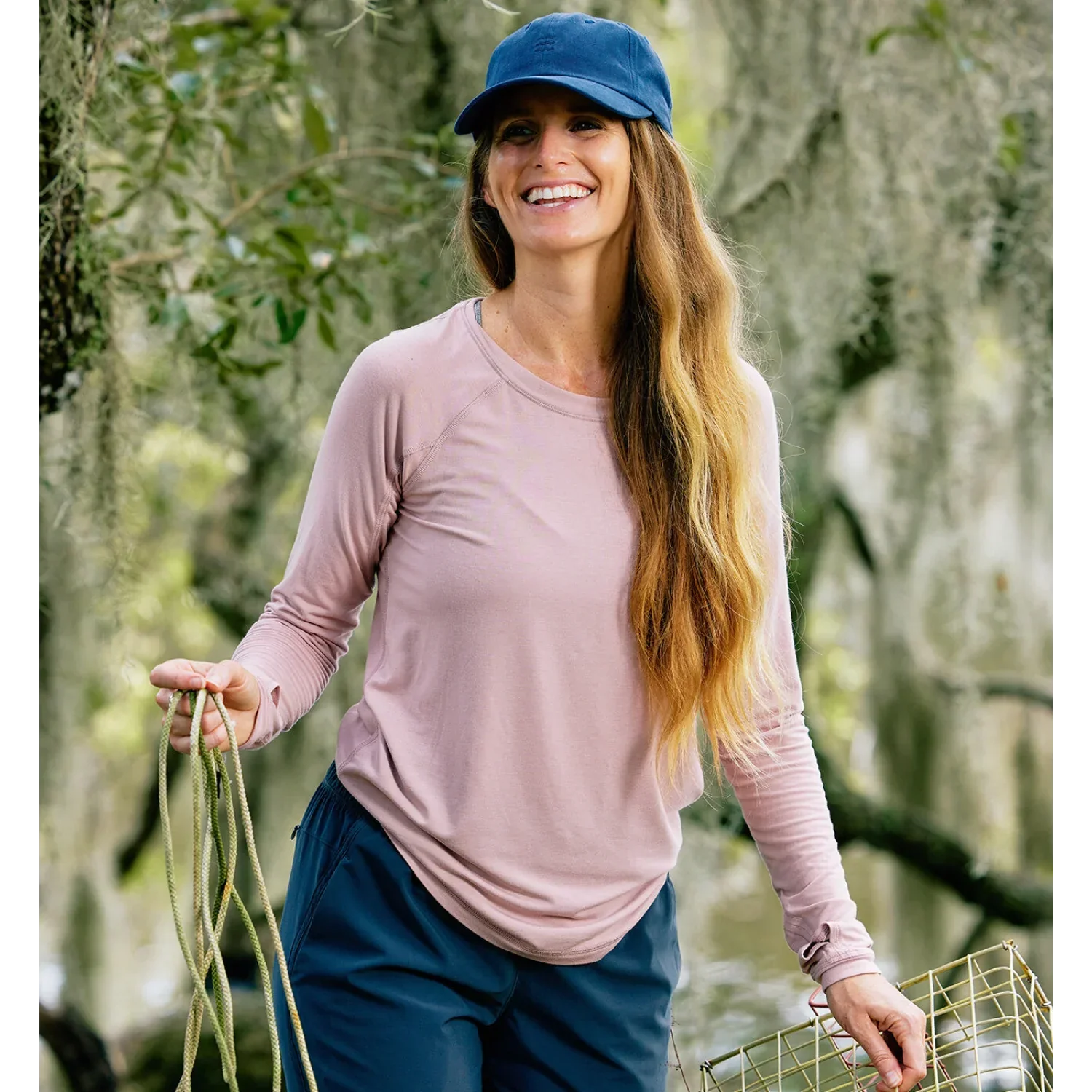 Free Fly Apparel 02. WOMENS APPAREL - WOMENS LS SHIRTS - WOMENS LS CASUAL Women's Bamboo Shade Long Sleeve II FIG