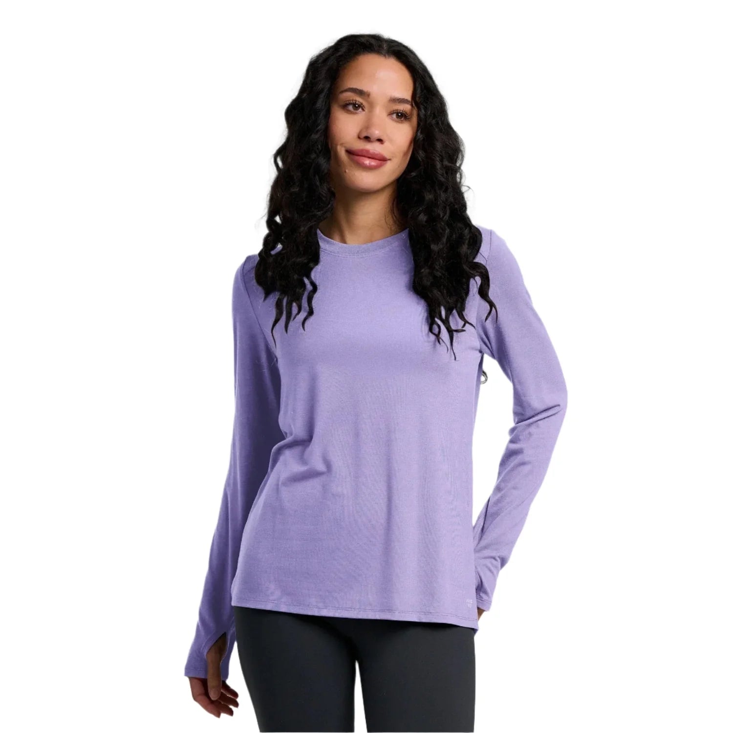 Free Fly Apparel 02. WOMENS APPAREL - WOMENS LS SHIRTS - WOMENS LS CASUAL Women's Bamboo Shade Long Sleeve II BRIGHT LAVENDER