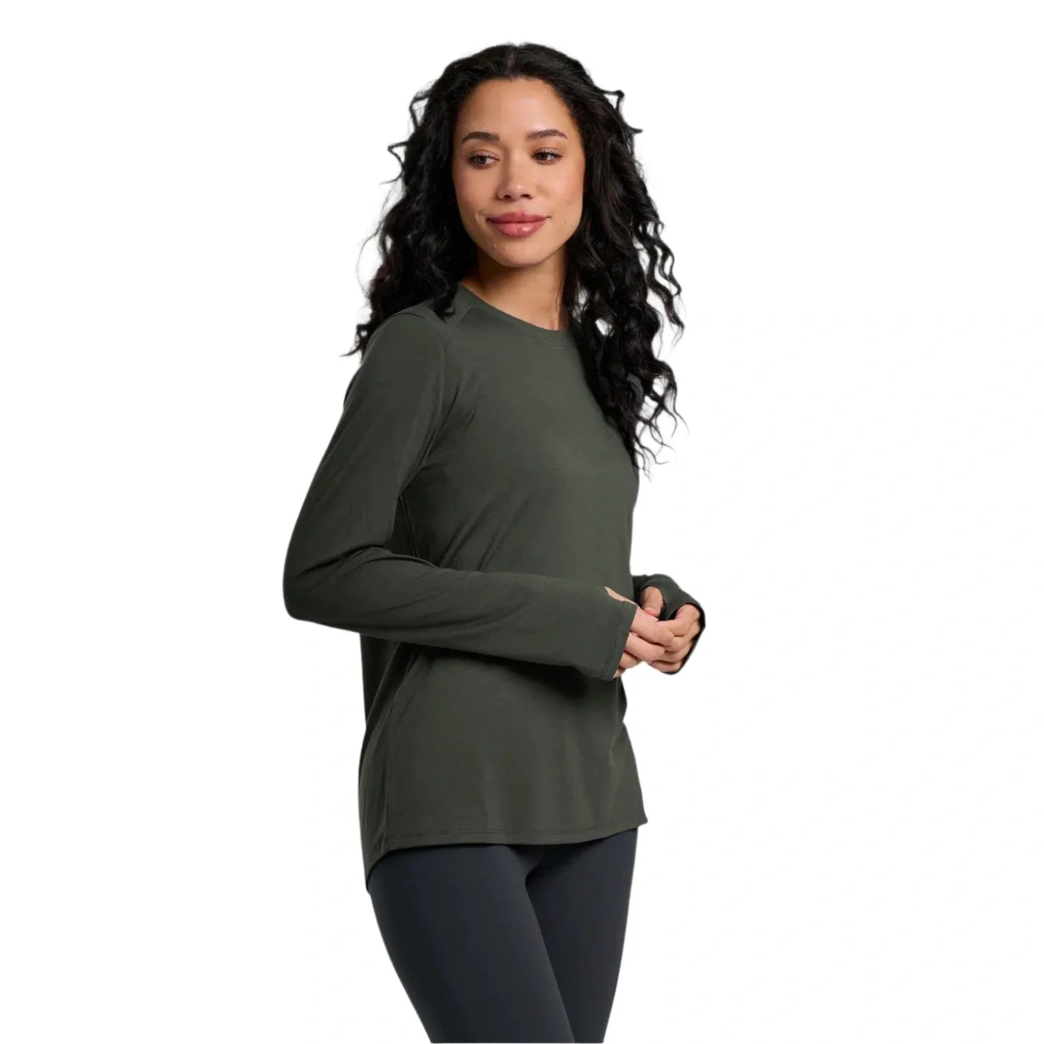 Free Fly Apparel 02. WOMENS APPAREL - WOMENS LS SHIRTS - WOMENS LS CASUAL Women's Bamboo Shade Long Sleeve II DARK FOREST