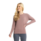 Free Fly Apparel 02. WOMENS APPAREL - WOMENS LS SHIRTS - WOMENS LS CASUAL Women's Bamboo Shade Long Sleeve II FIG