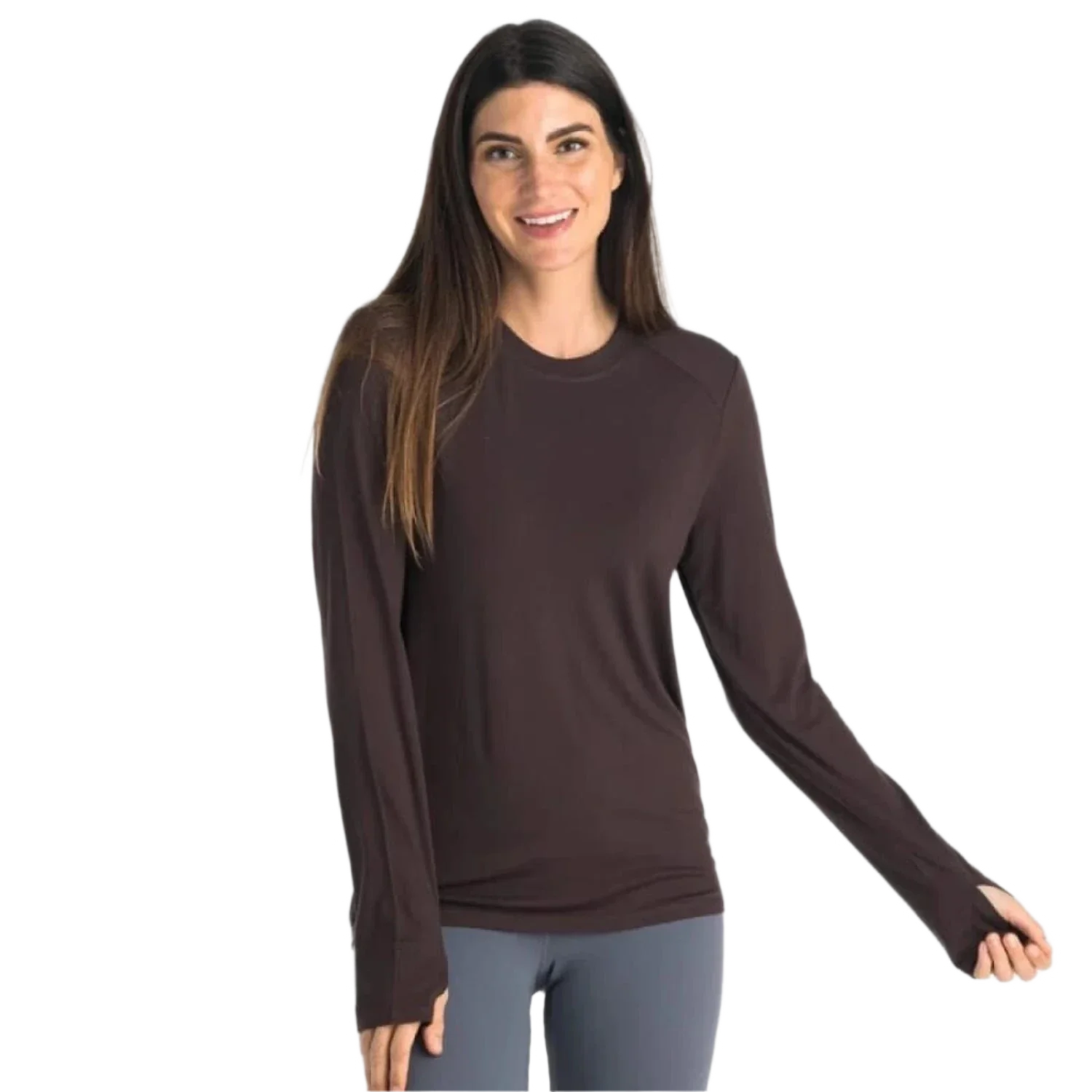 Free Fly Apparel 02. WOMENS APPAREL - WOMENS LS SHIRTS - WOMENS LS CASUAL Women's Bamboo Shade Long Sleeve II RED CEDAR