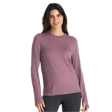 Free Fly Apparel 02. WOMENS APPAREL - WOMENS LS SHIRTS - WOMENS LS CASUAL Women's Bamboo Shade Long Sleeve II SEA MOSS PURPLE