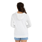 Free Fly Apparel 02. WOMENS APPAREL - WOMENS LS SHIRTS - WOMENS LS HOODY Women's Bamboo Slub Hoody SEA SALT