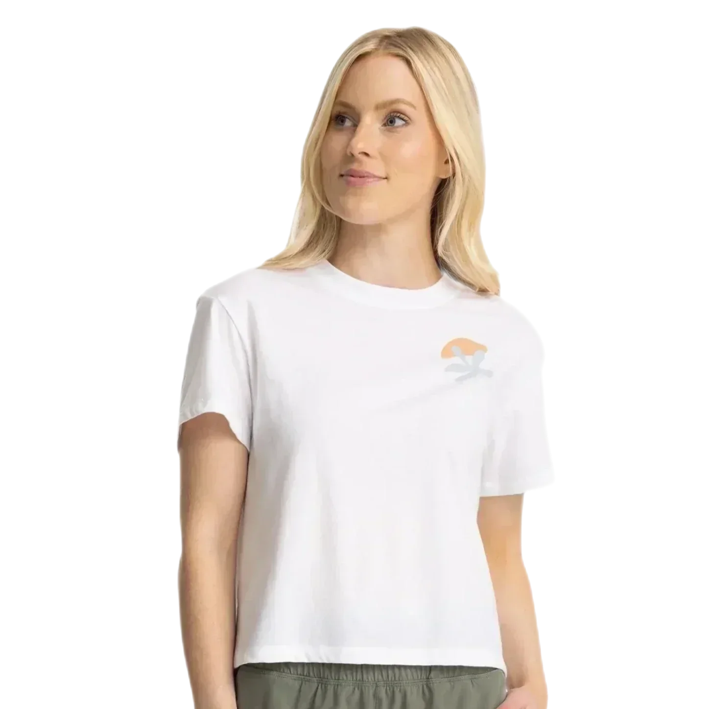 Free Fly Apparel 02. WOMENS APPAREL - WOMENS SS SHIRTS - WOMENS SS CASUAL Women's Coral Tee WHITE