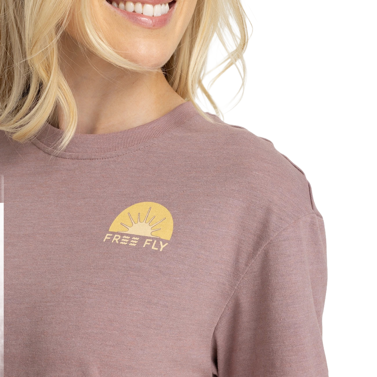 Free Fly Apparel 02. WOMENS APPAREL - WOMENS SS SHIRTS - WOMENS SS CASUAL Women's Daybreak Tee HEATHER FIG