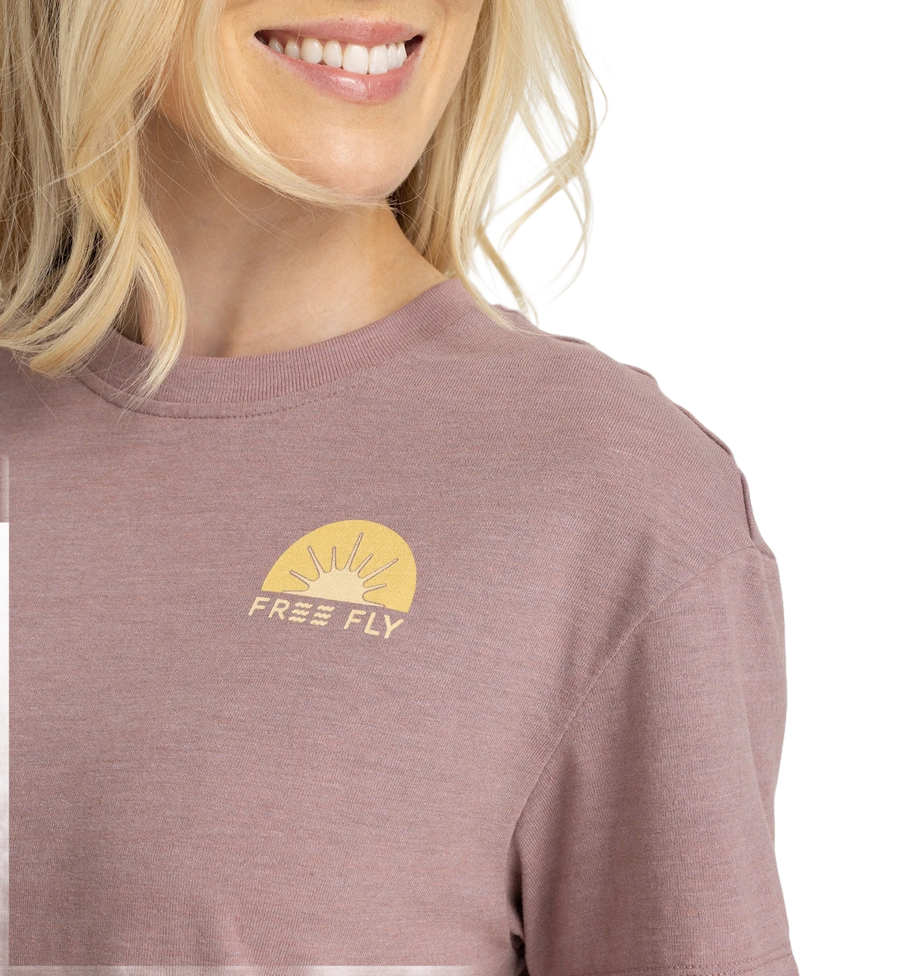 Free Fly Apparel 02. WOMENS APPAREL - WOMENS SS SHIRTS - WOMENS SS CASUAL Women's Daybreak Tee HEATHER FIG