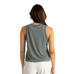 Free Fly Apparel 02. WOMENS APPAREL - WOMENS SS SHIRTS - WOMENS TANK CASUAL Women's Elevate Lightweight Tank AGAVE GREEN