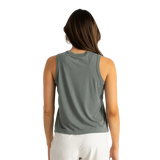 Free Fly Apparel 02. WOMENS APPAREL - WOMENS SS SHIRTS - WOMENS TANK CASUAL Women's Elevate Lightweight Tank AGAVE GREEN