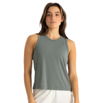 Free Fly Apparel 02. WOMENS APPAREL - WOMENS SS SHIRTS - WOMENS TANK CASUAL Women's Elevate Lightweight Tank AGAVE GREEN