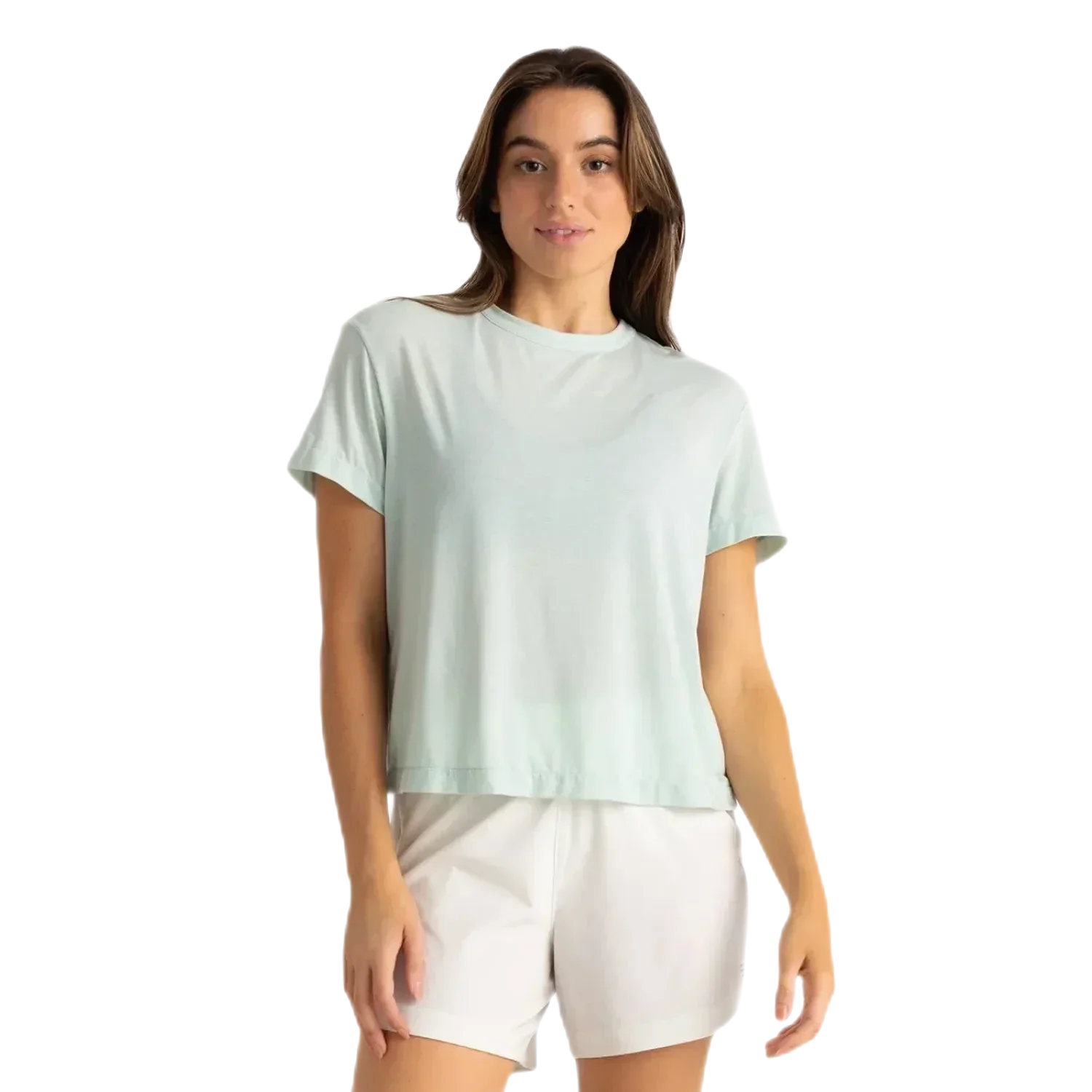 Free Fly Apparel 02. WOMENS APPAREL - WOMENS SS SHIRTS - WOMENS SS CASUAL Women's Elevate Lightweight Tee SURF SPRAY
