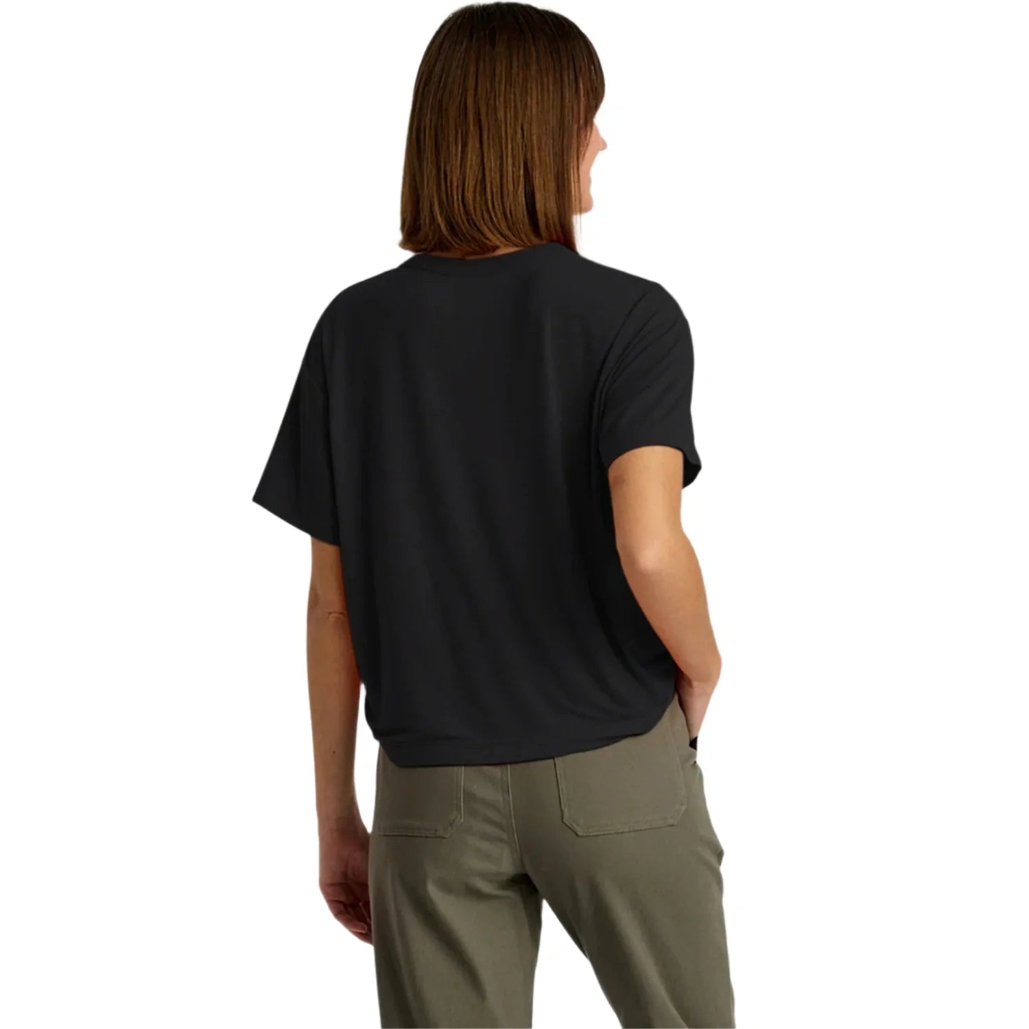 Free Fly Apparel 02. WOMENS APPAREL - WOMENS SS SHIRTS - WOMENS SS CASUAL Women's Elevate Lightweight Tee BLACK