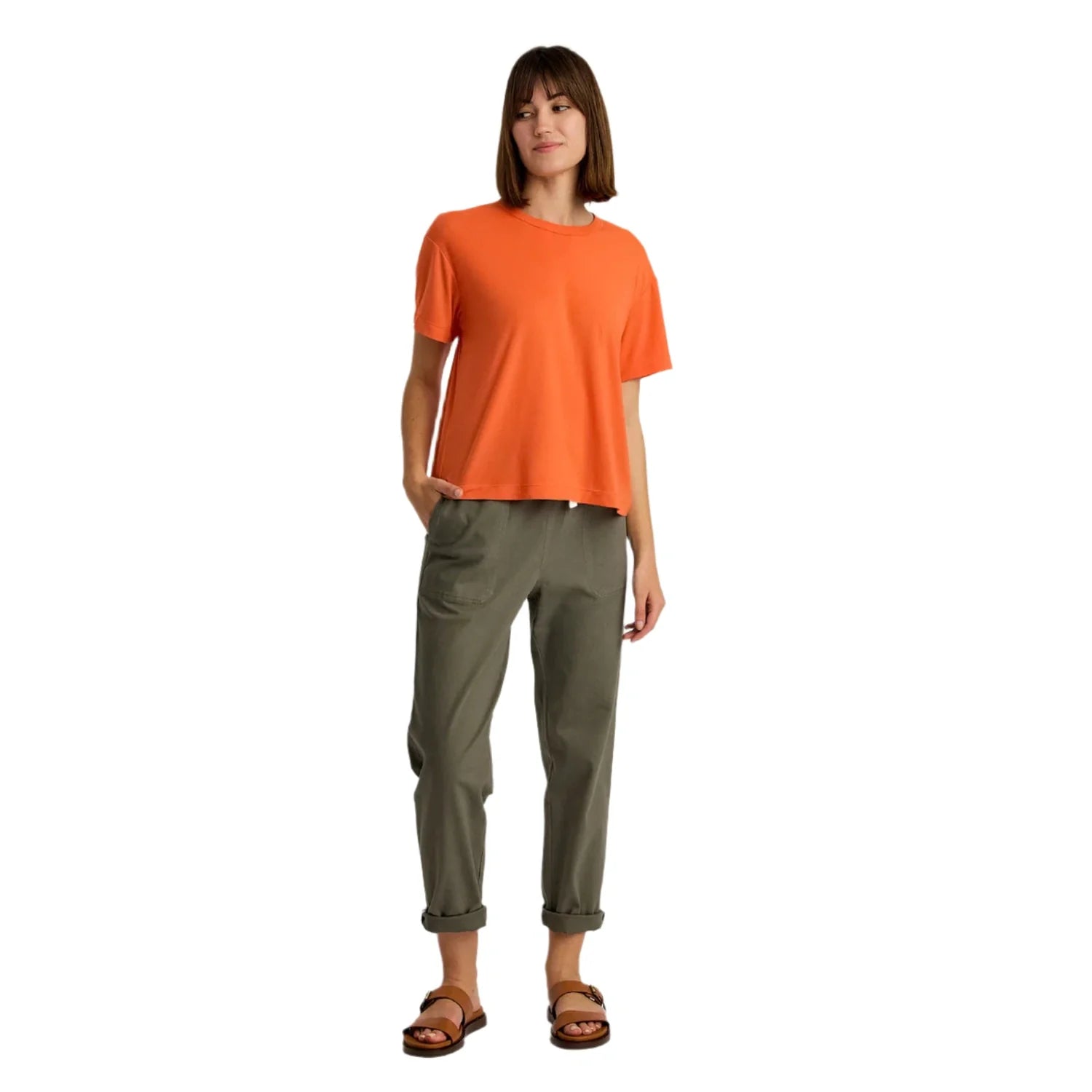 Free Fly Apparel 02. WOMENS APPAREL - WOMENS SS SHIRTS - WOMENS SS CASUAL Women's Elevate Lightweight Tee TIGERLILY