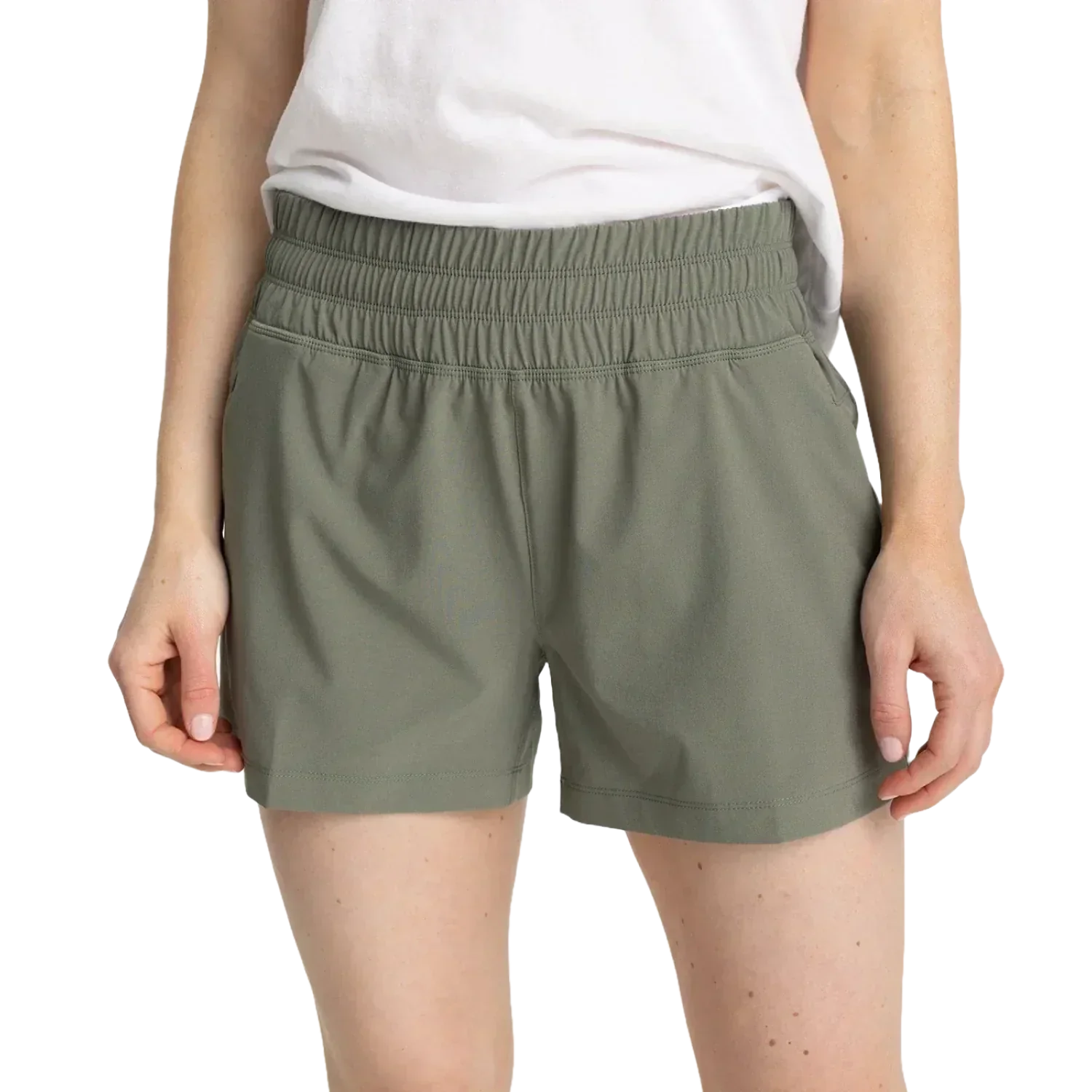 Free Fly Apparel 02. WOMENS APPAREL - WOMENS SHORTS - WOMENS SHORTS ACTIVE Women's Pull-On Breeze Short AGAVE GREEN