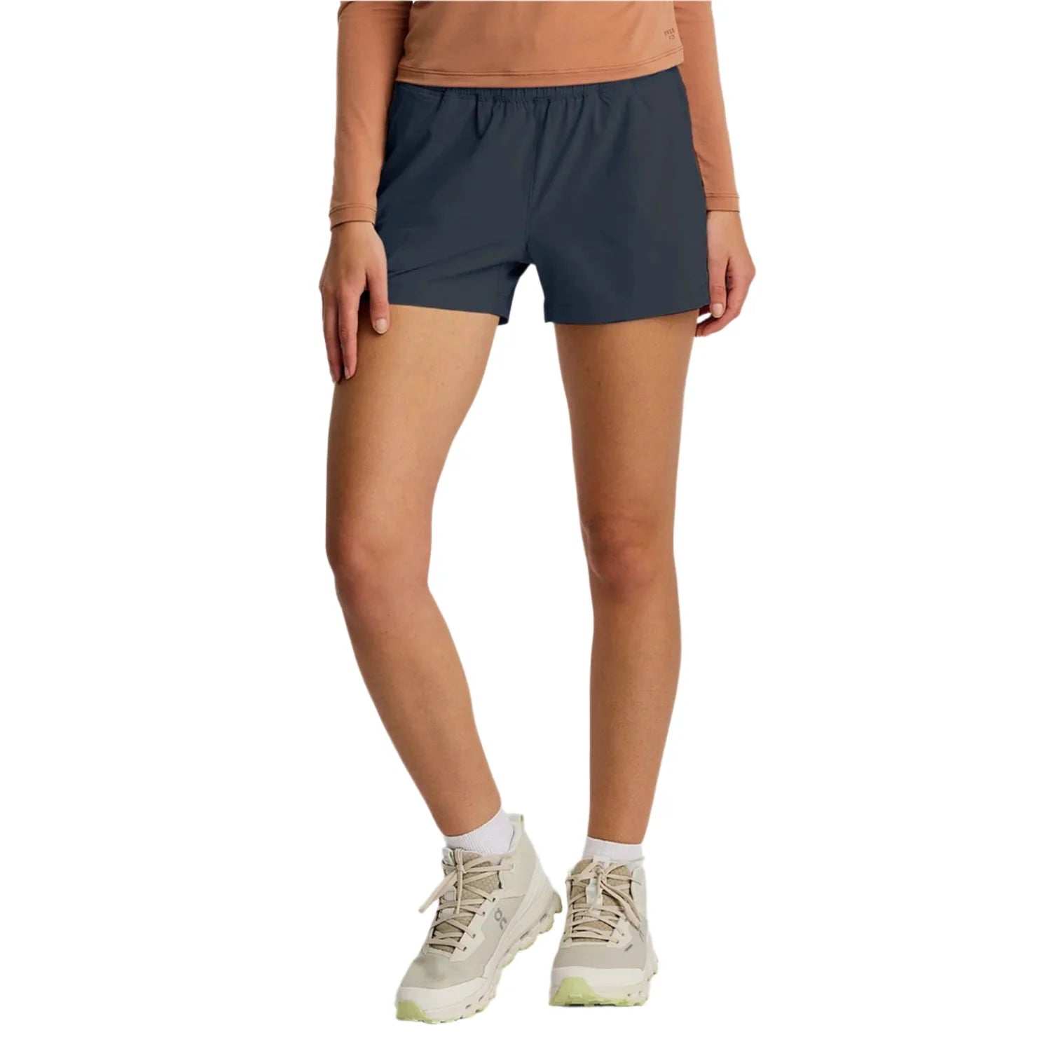 Free Fly Apparel 02. WOMENS APPAREL - WOMENS SHORTS - WOMENS SHORTS ACTIVE Women's Pull-On Breeze Short STORM CLOUD