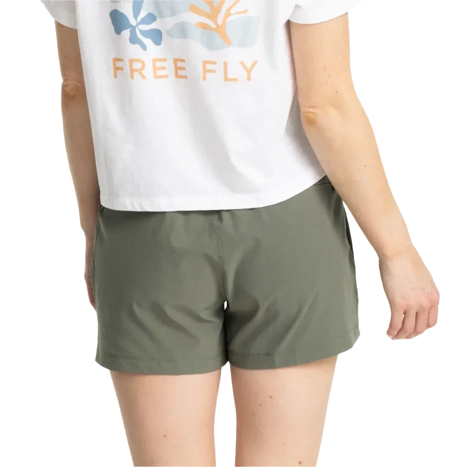 Free Fly Apparel 02. WOMENS APPAREL - WOMENS SHORTS - WOMENS SHORTS ACTIVE Women's Pull-On Breeze Short AGAVE GREEN