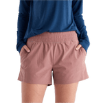 Free Fly Apparel 02. WOMENS APPAREL - WOMENS SHORTS - WOMENS SHORTS ACTIVE Women's Pull-On Breeze Short LIGHT SANGRIA