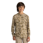 Free Fly Apparel 03. KIDS|BABY - KIDS - KIDS TOPS Youth Bamboo Shade Hoodie BARRIER ISLAND CAMO