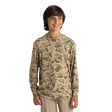 Free Fly Apparel 03. KIDS|BABY - KIDS - KIDS TOPS Youth Bamboo Shade Hoodie BARRIER ISLAND CAMO