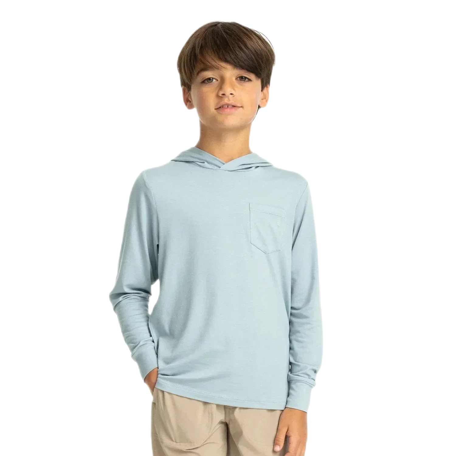 Free Fly Apparel 03. KIDS|BABY - KIDS - KIDS TOPS Youth Bamboo Shade Hoodie OCEAN MIST